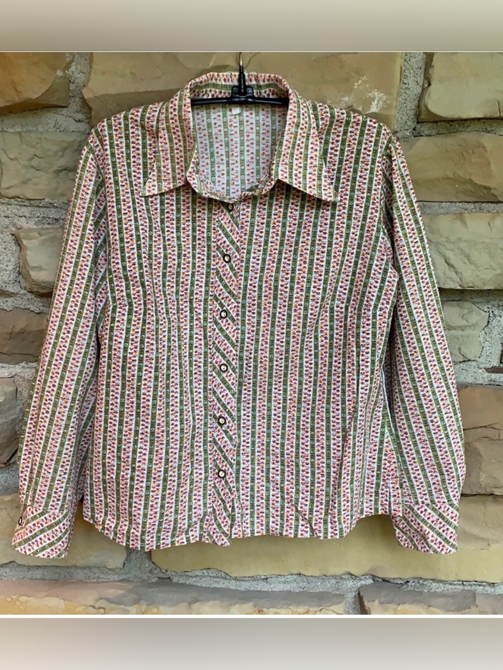 Vintage 70s Floral Button Up Shirt